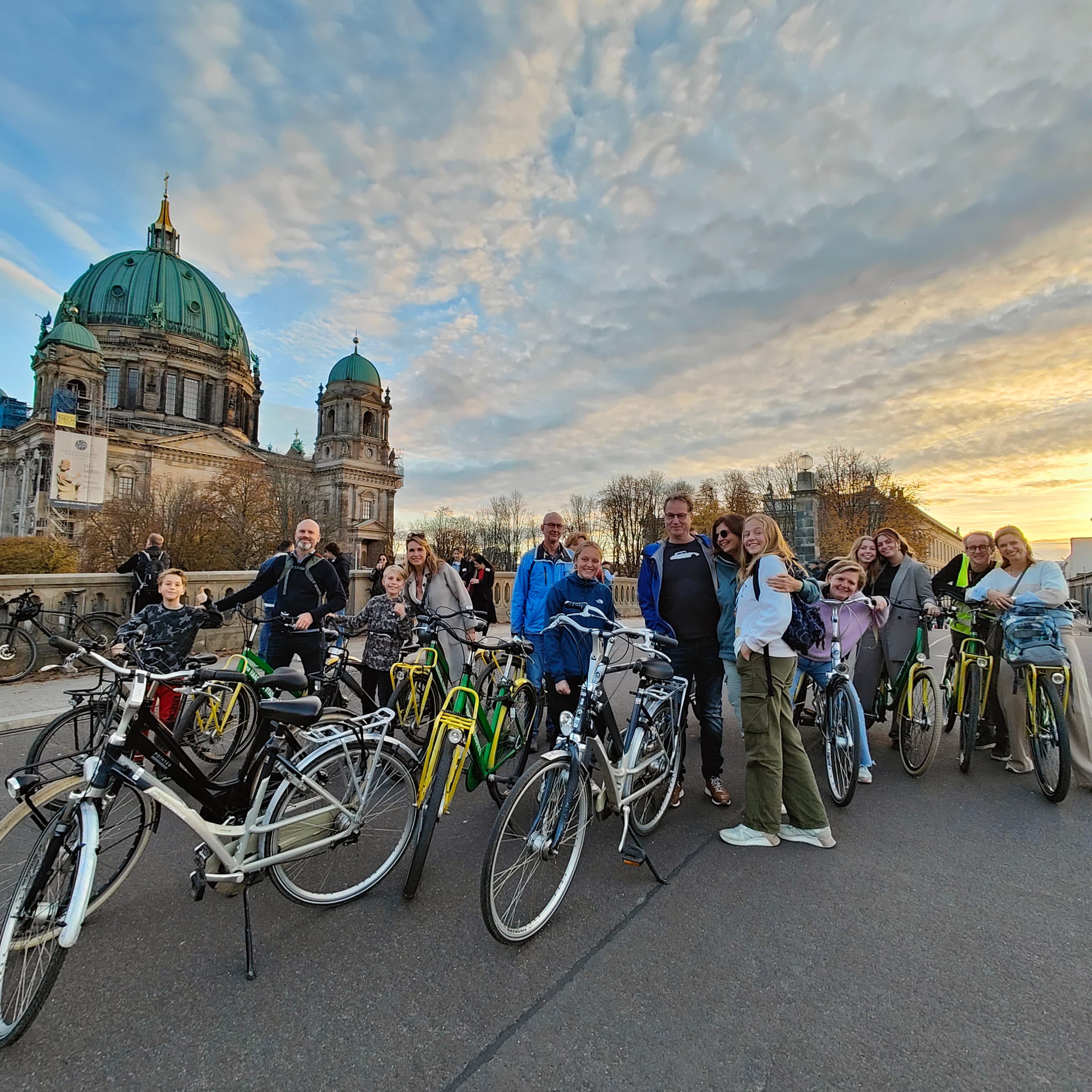 Guests on a Doggy Bag Tours group ride through Berlin